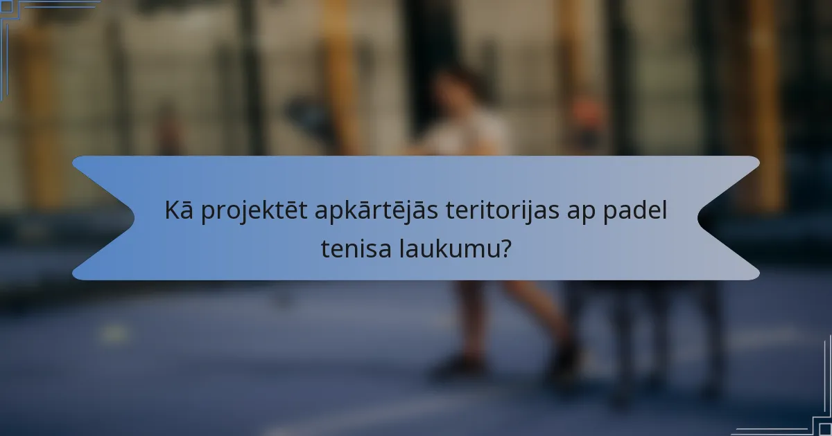Kā projektēt apkārtējās teritorijas ap padel tenisa laukumu?